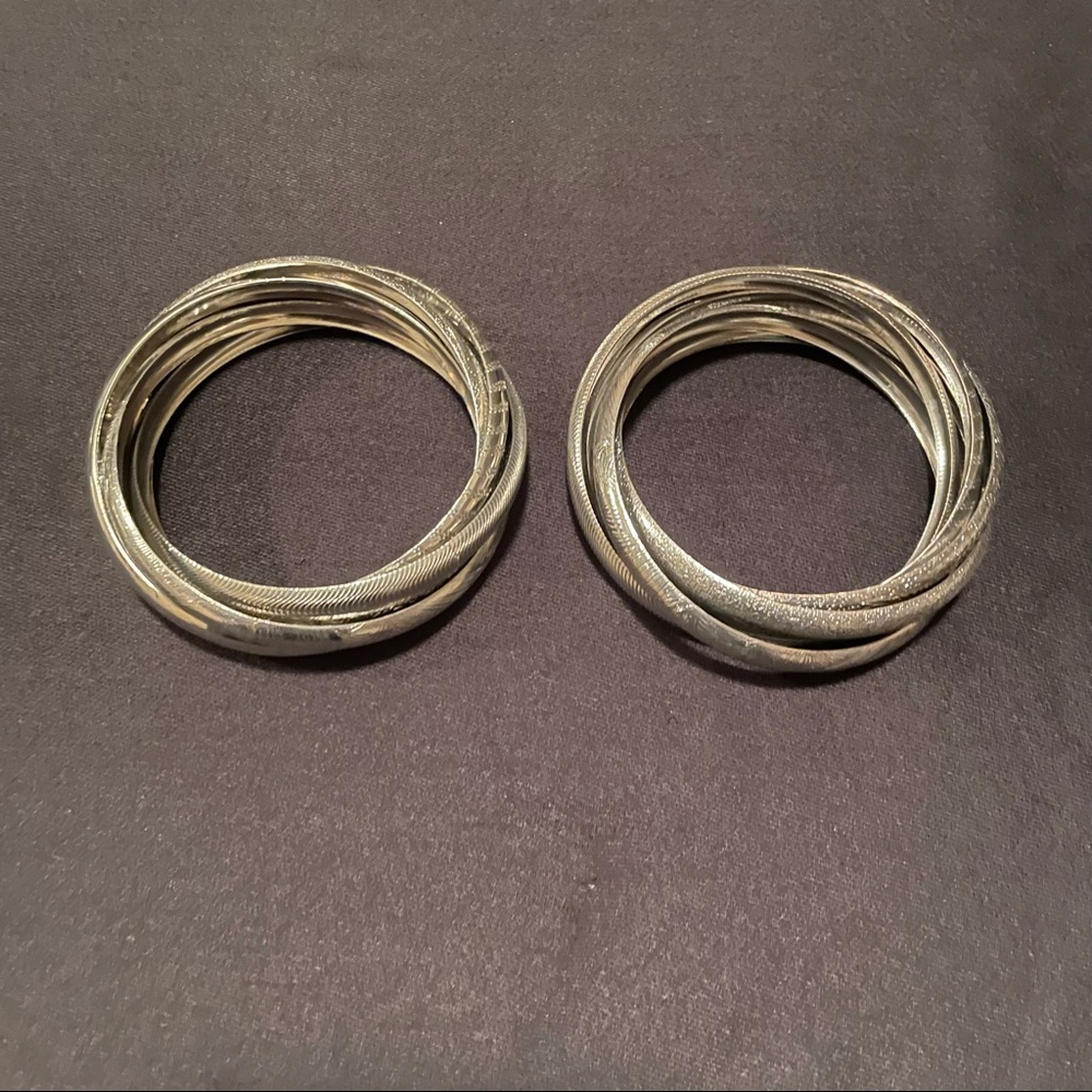 Bundle Of (2) Interconnected Bangle Bracelets - image 4